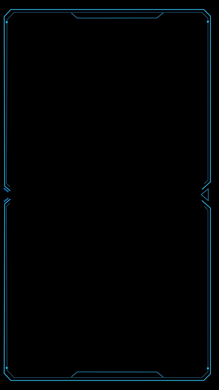 Cyan futuristic panel background clean black center thin neon border tech corner markers digital