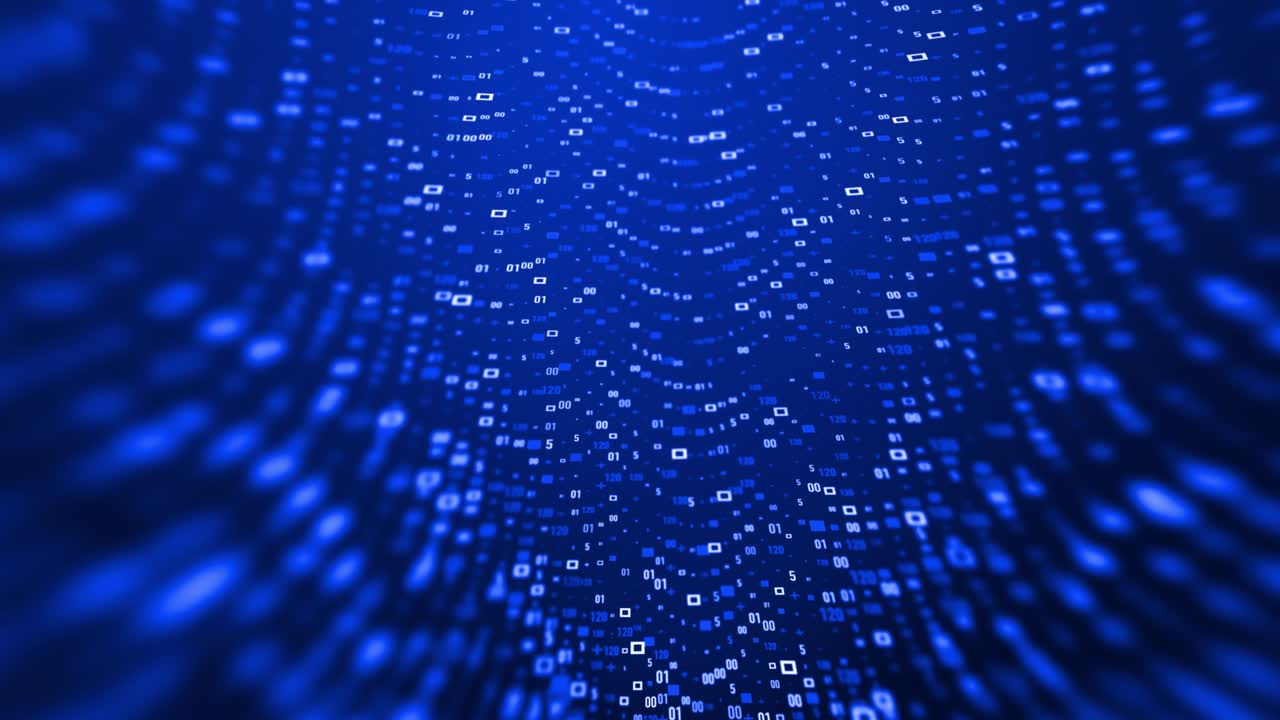 Technology Data Number Flow Digital Background Blue