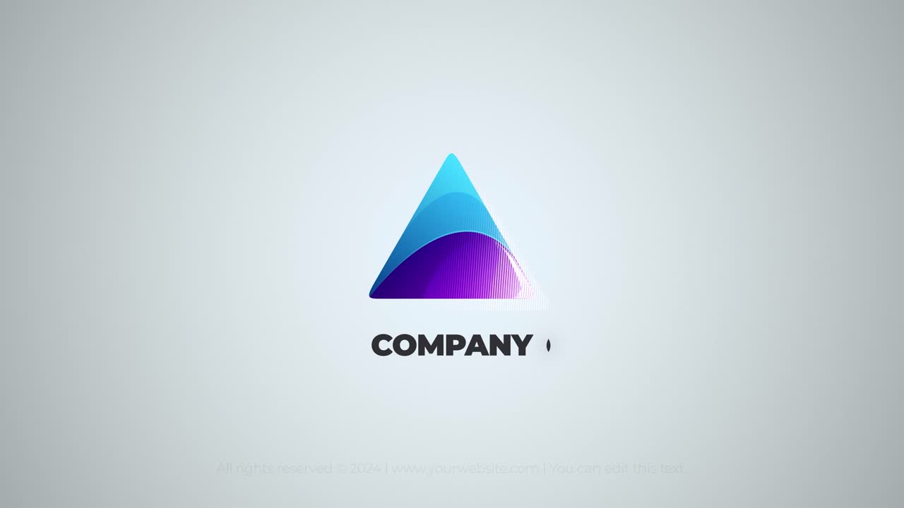 Logo aziendale con design a triangolo