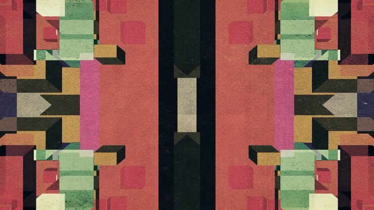 Dynamic Retro Geometric Pattern Animation with Shifting Shapes