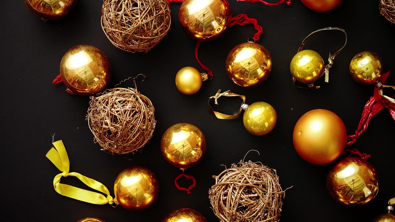 vista superior de la decoración navideña