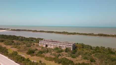 abandoned hacienda in yucatan mangrove