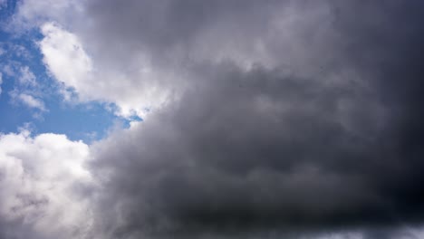 Close-up-of-clouds-in-formation-filmed-in-timelapse