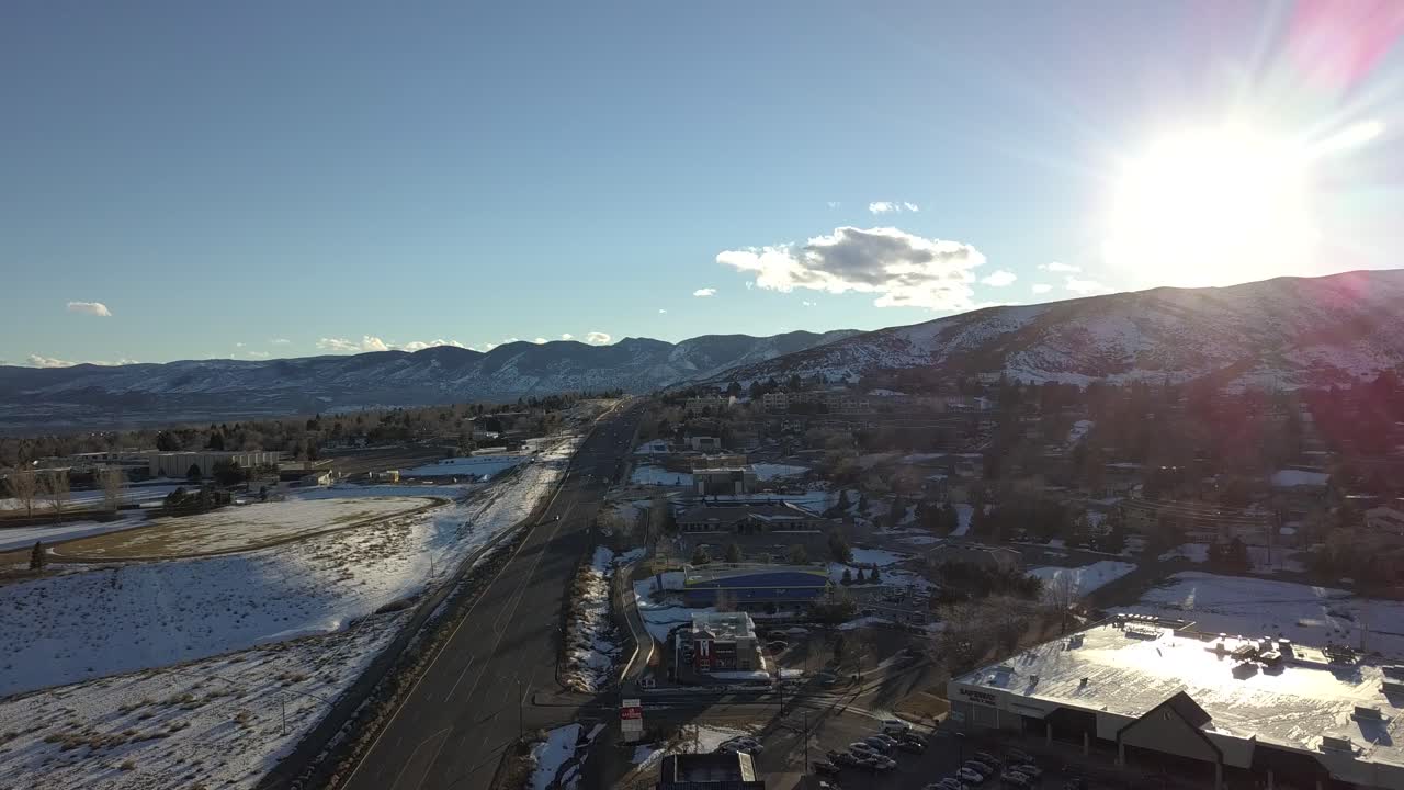 석양의 덴버 교외 스캔