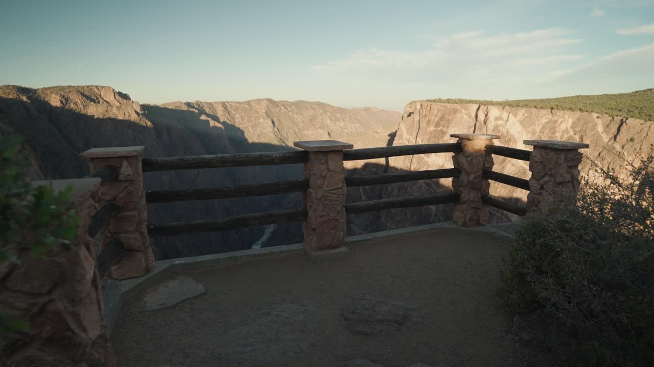 Scenic View of Canyon and Mountains