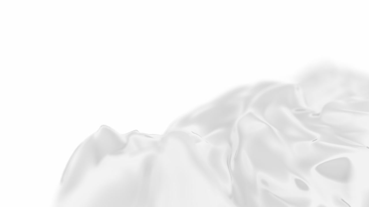 Abstract white liquid waving design element loop