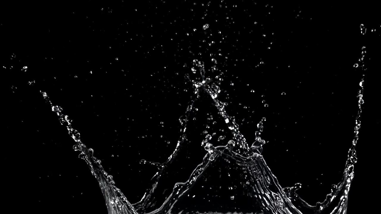 Dynamisk Vandsprøjt og Dråber i Slowmotion.