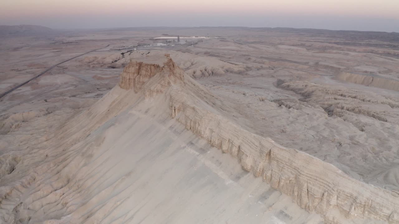 Aerial View of a Mountainous Landscape in the Negev Desert