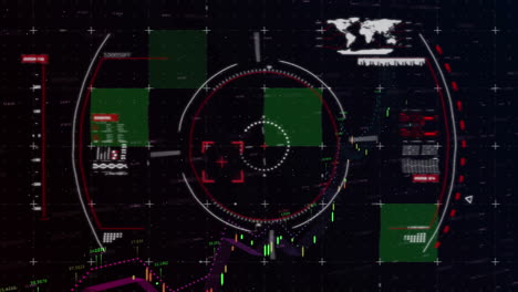 scope scanning against black background