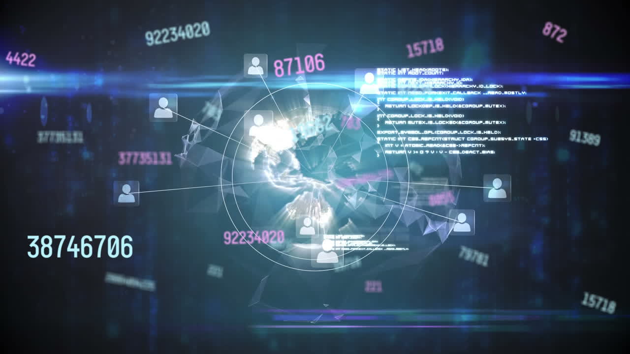 검은색 배경 에 있는 숫자 와 지구 의 애니메이션