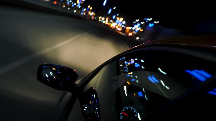 Night Drive Through City