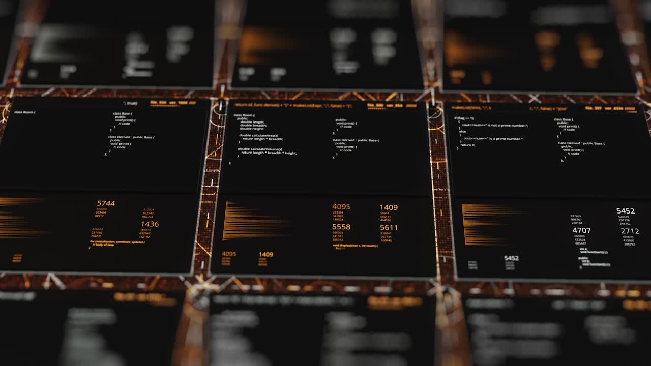 pantallas de código de computadora abstractas