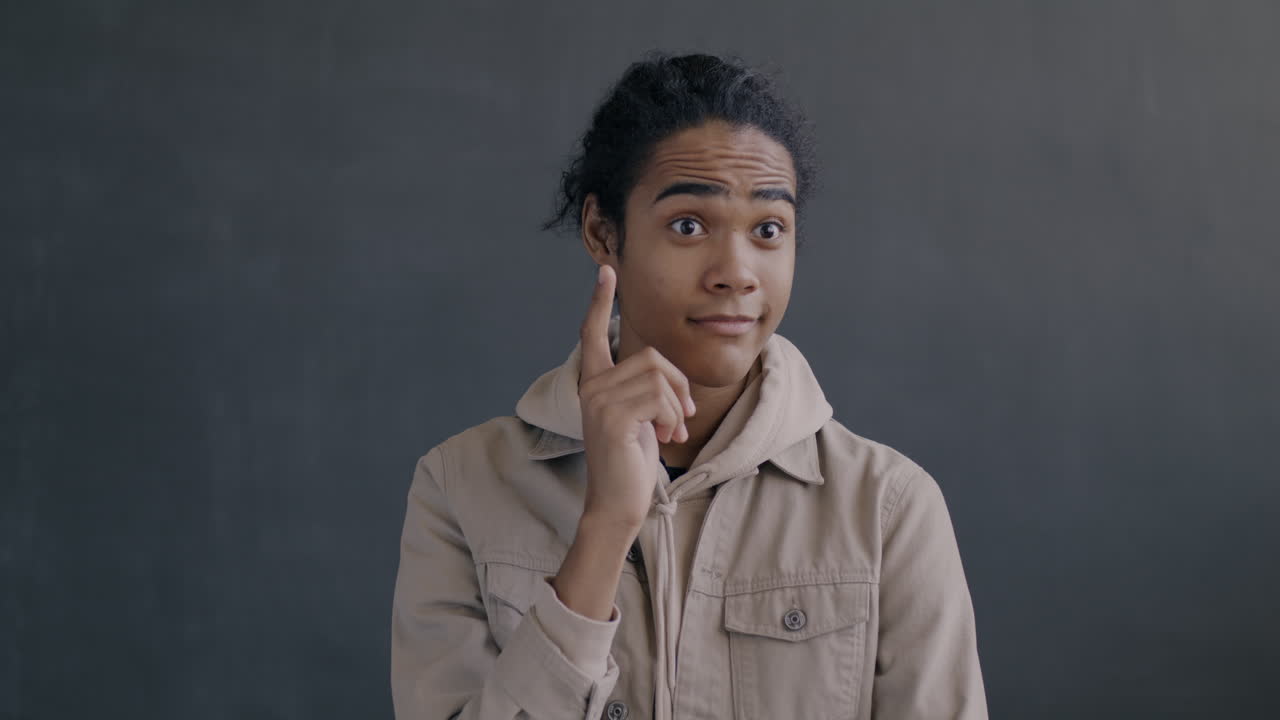 Young Man Posing in Studio