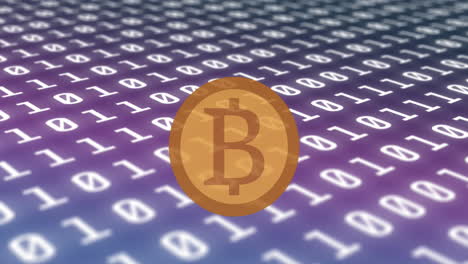 animación de bitcoin a través de la codificación binaria