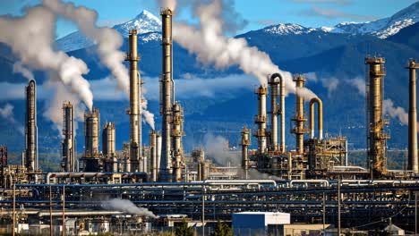 industrial oil refinery landscape