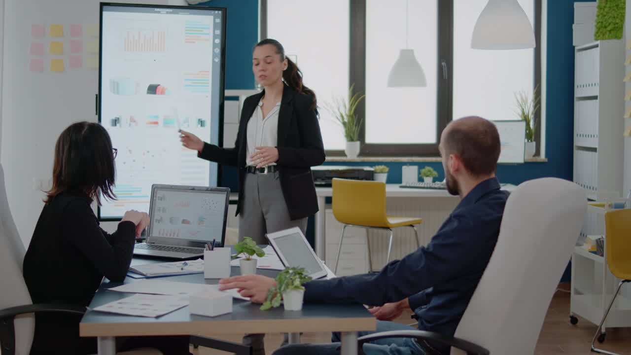 People meeting for business project in boardroom