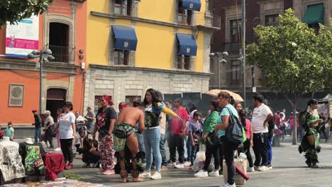 traditional mexican cleansing rituals taking place in mexico city streets