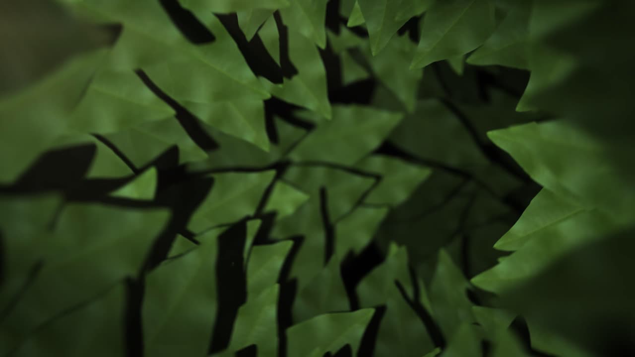 Organic Leaf Tunnel Background Loop
