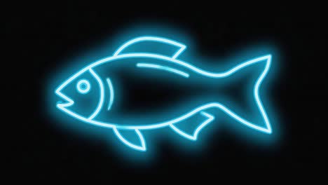 neon fish outline