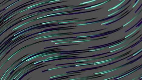 animazione di tracce di luce verde su forme astratte al neon in un disegno senza cuciture su sfondo grigio