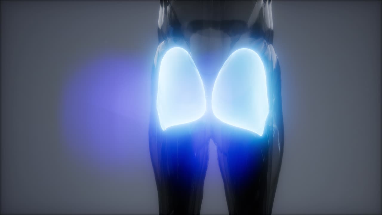 gluteus maximus - 다리 근육 해부학 애니메이션