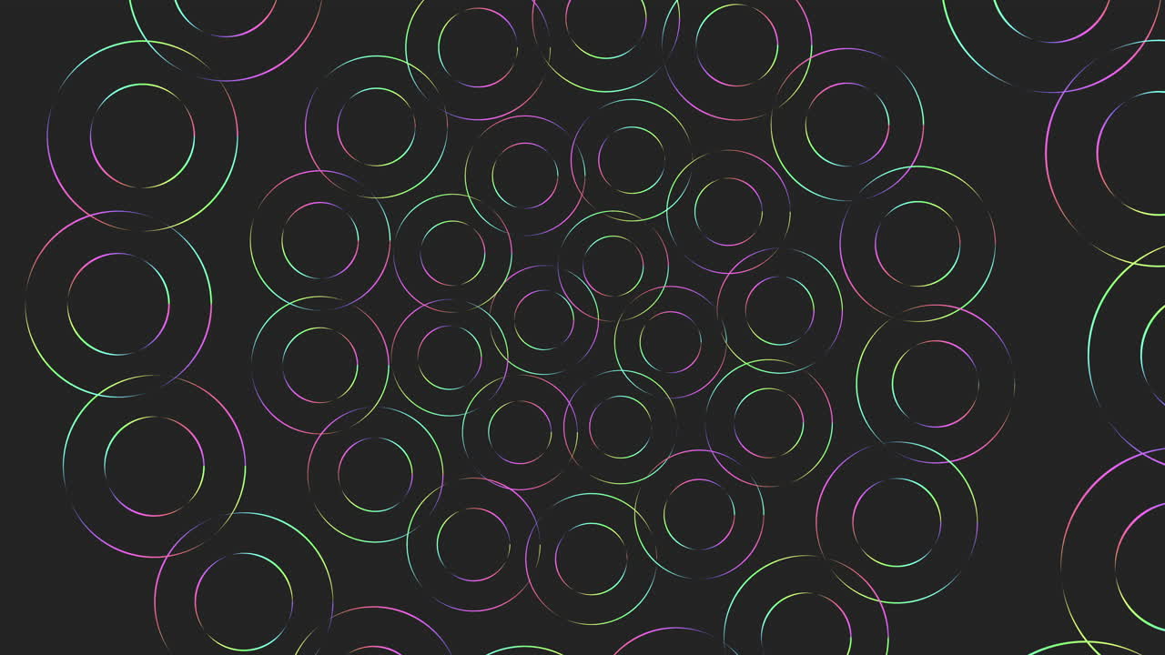 círculos flotantes sobre un fondo negro