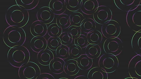 floating circles on a black background