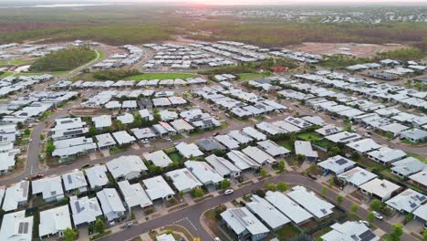 aerial view of zuccoli nt at twilight with a panoramic view of houses and surrounding nature