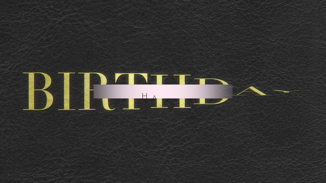 feliz cumpleaños en degradado negro