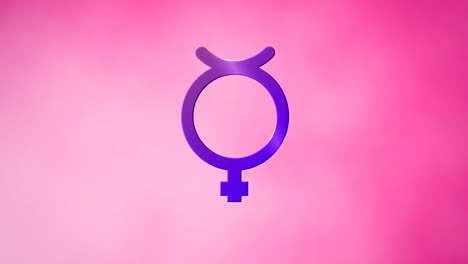 Animation-of-pride-symbol-over-pink-background