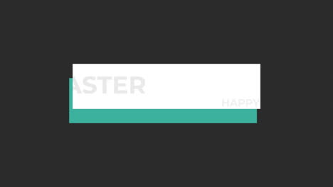 happy easter in frame on fashion black gradient