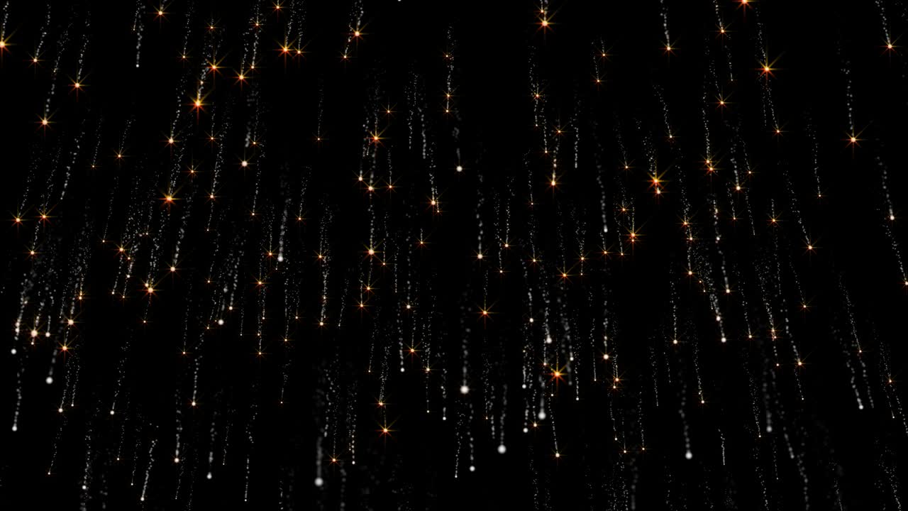 별이 떨어지는 루프 배경, 황금 보케, 반이는 반이는 입자, 루프 애니메이션