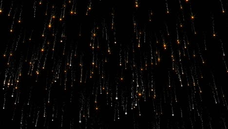 star fall loop background. gold bokeh shimmering glittering particles. loop animation