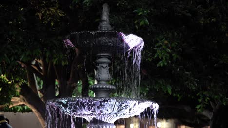 water fountain at the plaza at night