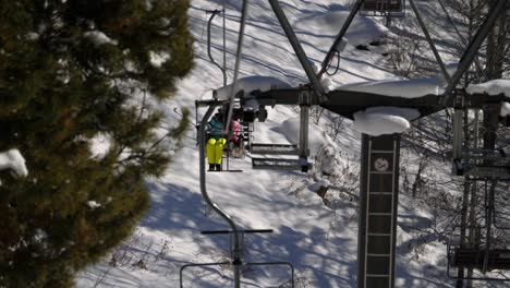 winter mountains panorama, ski lifts