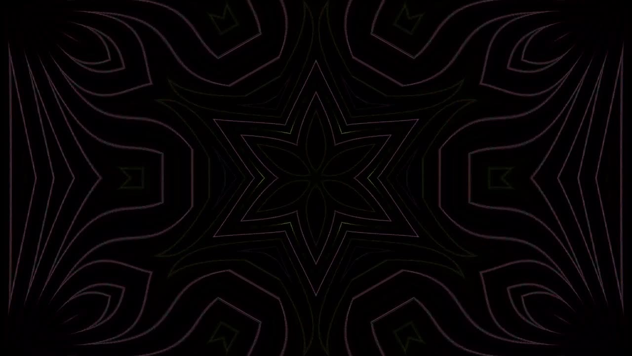 Beautiful abstract kaleidoscope that shines, a radiant light that regulates the subtle movements