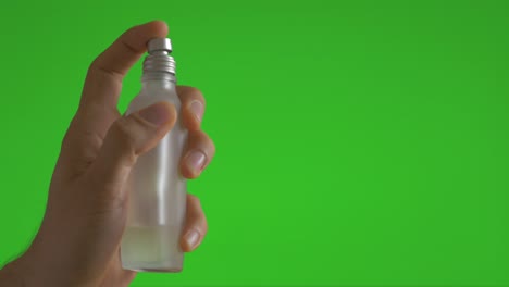 perfume bottle on green screen