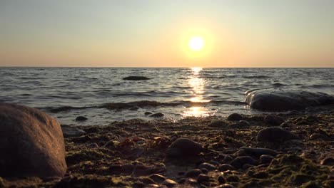 Sunset, also known as sundown, is the daily disappearance of the Sun below the horizon due to Earth&#039;s rotation