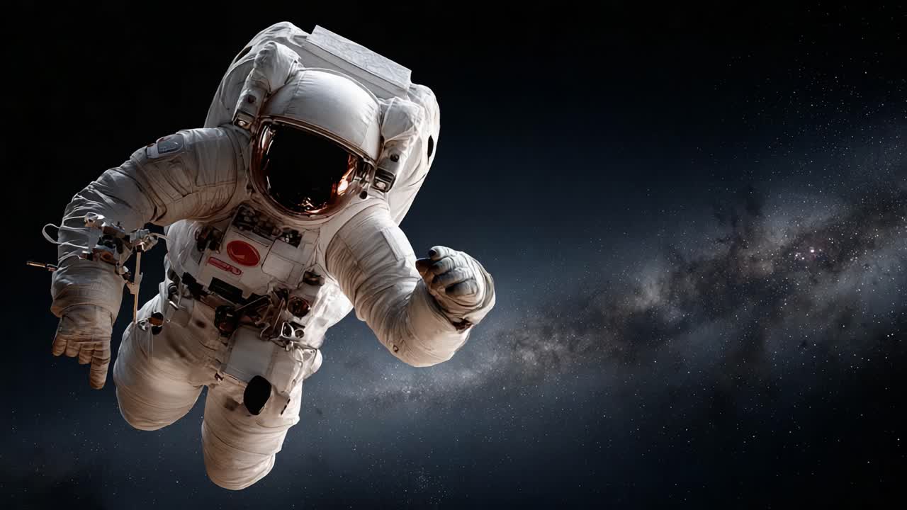 An Astronaut's Journey Through Space: Captivating Frames Capture the Wonder of Zero Gravity and the Stunning Cosmos All Around in Two Moments of Extraterrestrial Exploration