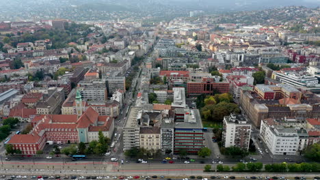 ciudad capital de budapest en vista de drones