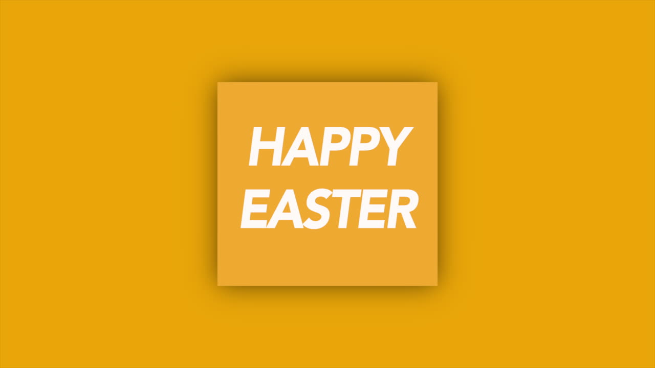 Testo Buona Pasqua in cornice su sfumatura gialla alla moda