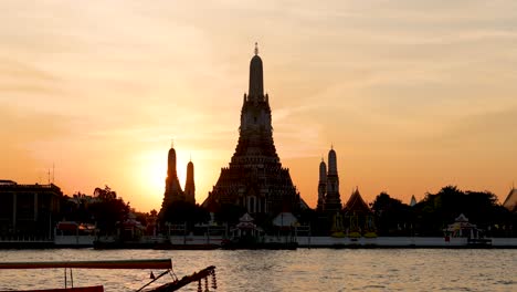 time-lapse of sunset behind a famous temple