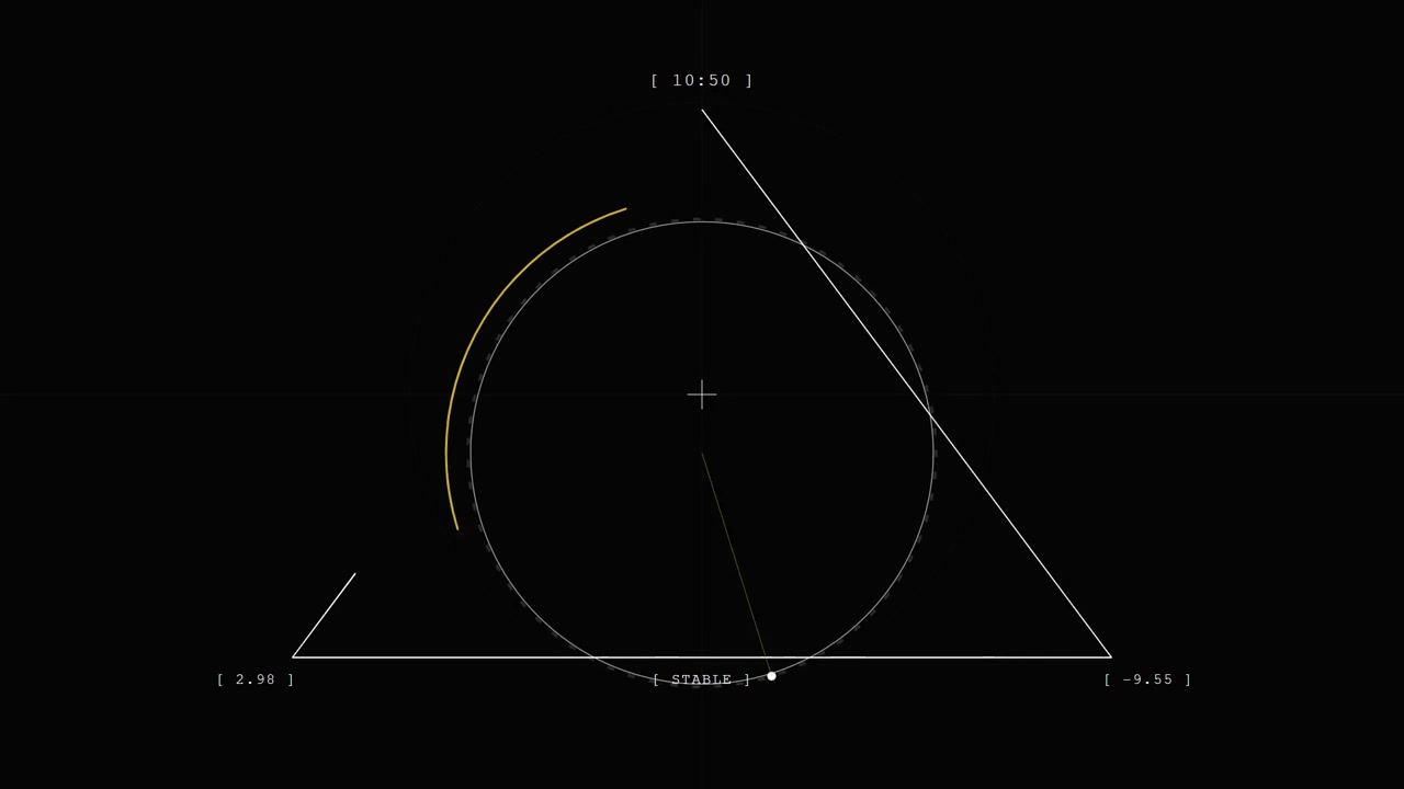 Abstract Geometric Motion Graphic with Rotating Point and Triangle