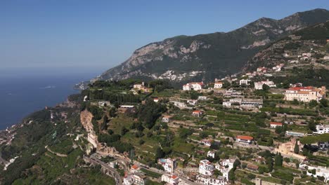 dramatic aerial view of the amalfi coastline from ravello, italy