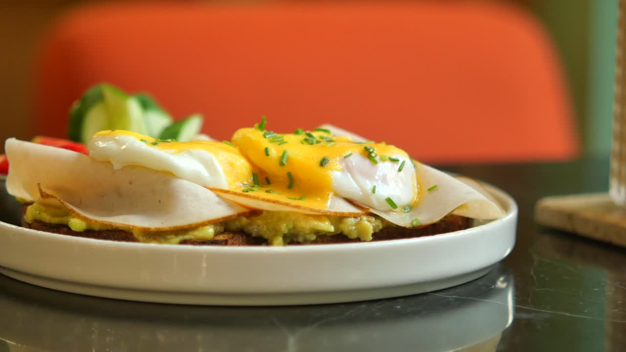 Eggs Benedict on Toast with Avocado