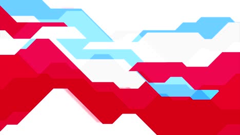 red and blue geometric flat video animation