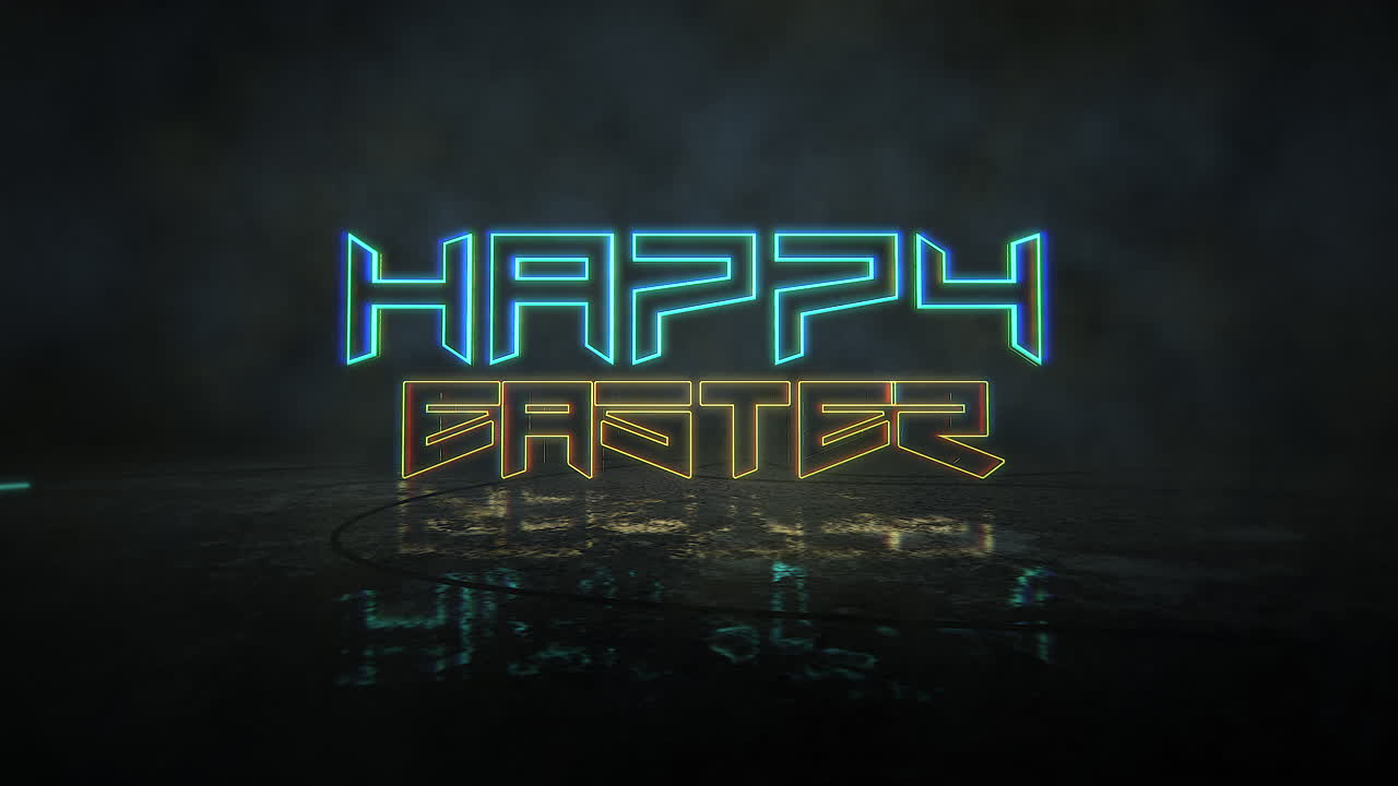 felices pascuas con texto de neón en las calles de la ciudad