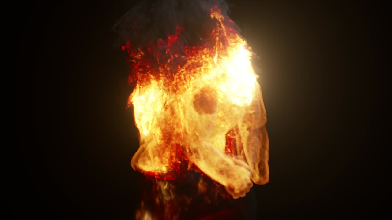 colección de quema. el fuego toma la forma de animales. corriendo gorila. animación 3d de bucle sin costuras.