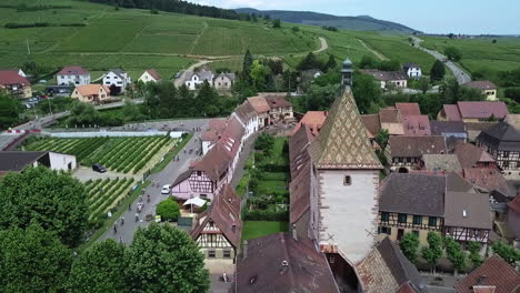 an onward footage moving across the village