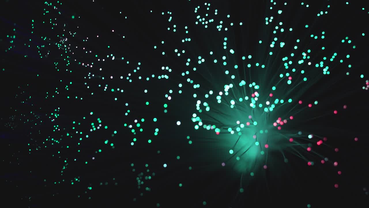 작은 플라스틱 막대기에서 빛의 추상적인 점